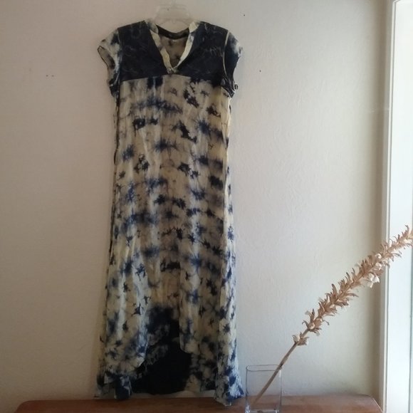 Tie Dye Embroidered Maxi Dress - Picture 2 of 12